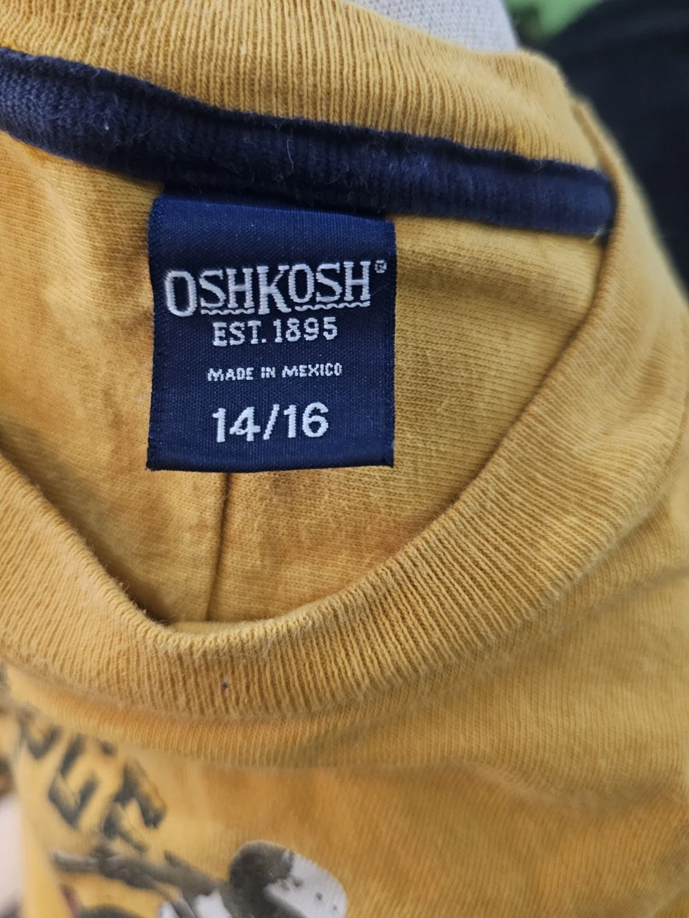 OshKosh B'gosh Mustard Yellow Long Sleeve ATV Graphic Tee